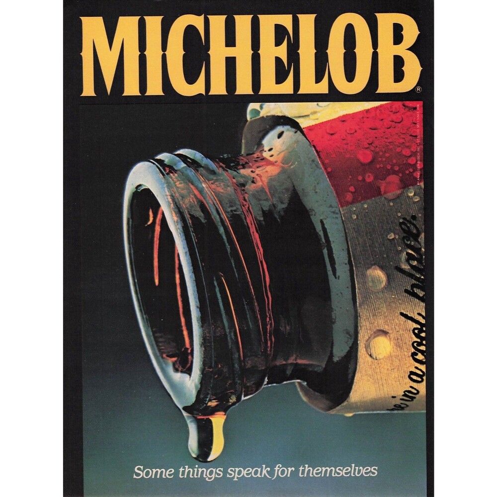 1982 vintage Michelob Beer Some things speak for themselves print ad man cave
